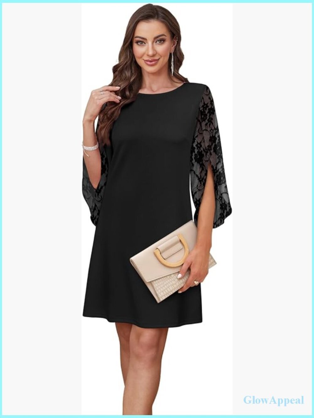 Chiffon Sleeve Cocktail Dress with Flutter Sleeves
